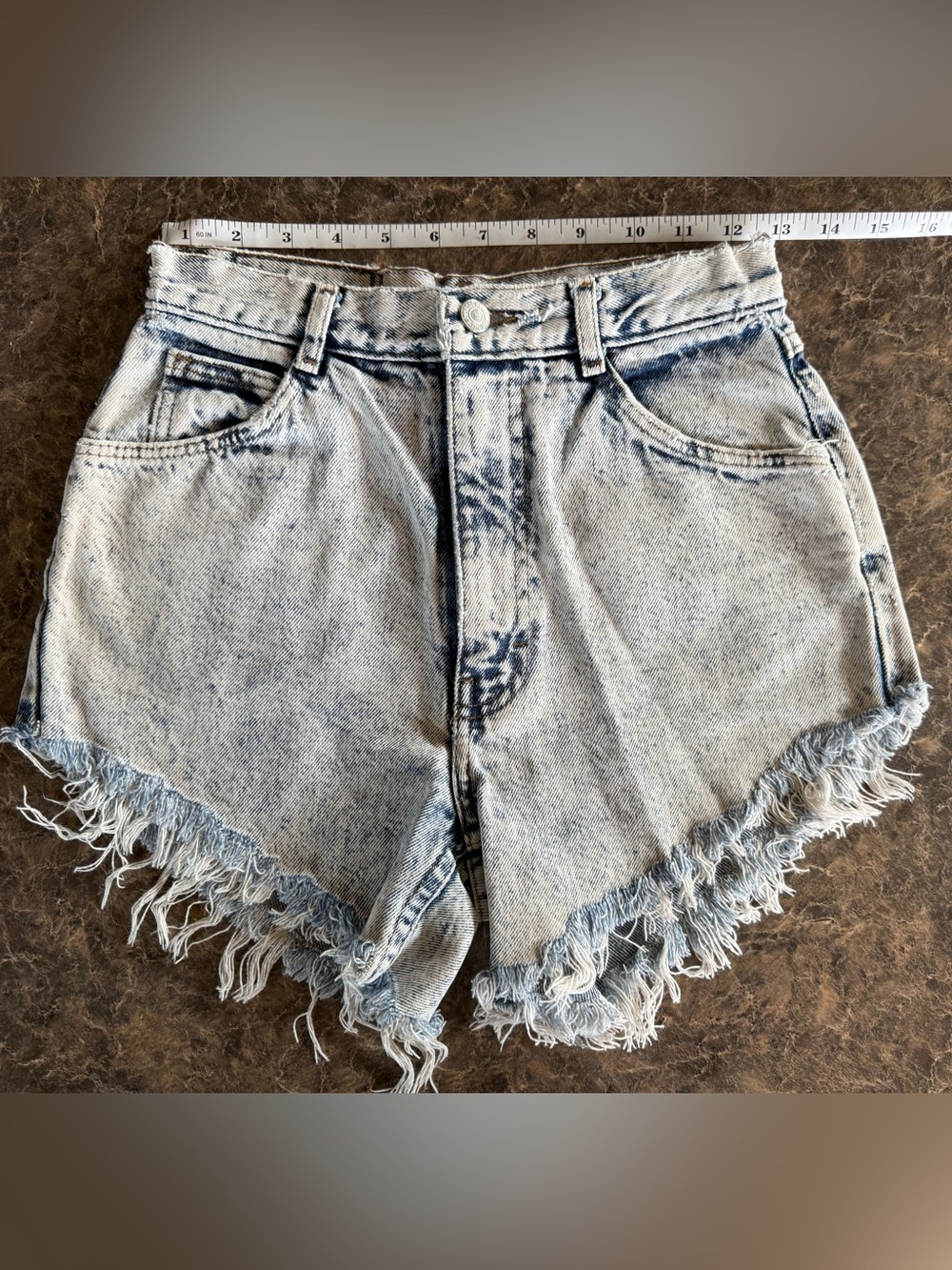 High-Rise Acid Wash Denim Jordache shorts